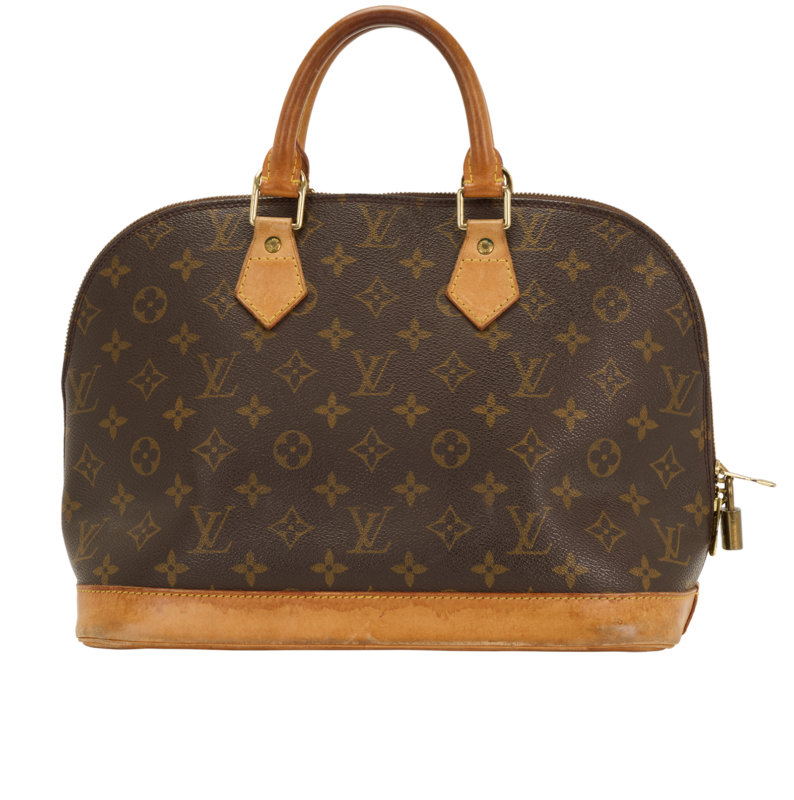Alma PM, &pound;420, Handbags, Beige/Brown, Canvas, Back view